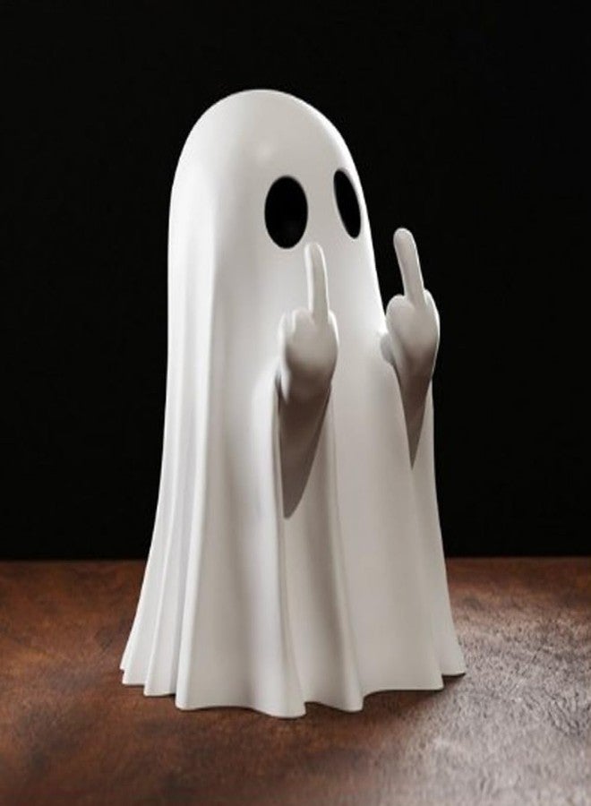 Sanmtang Latest Unfriendly Ghost 3D Printed Middle Finger: Cute Ghosts Statue Small Scary Figurines Halloween Sculpture Statue Farmhouse Tiered Tray Decor Spooky Home Decorations - Image 2